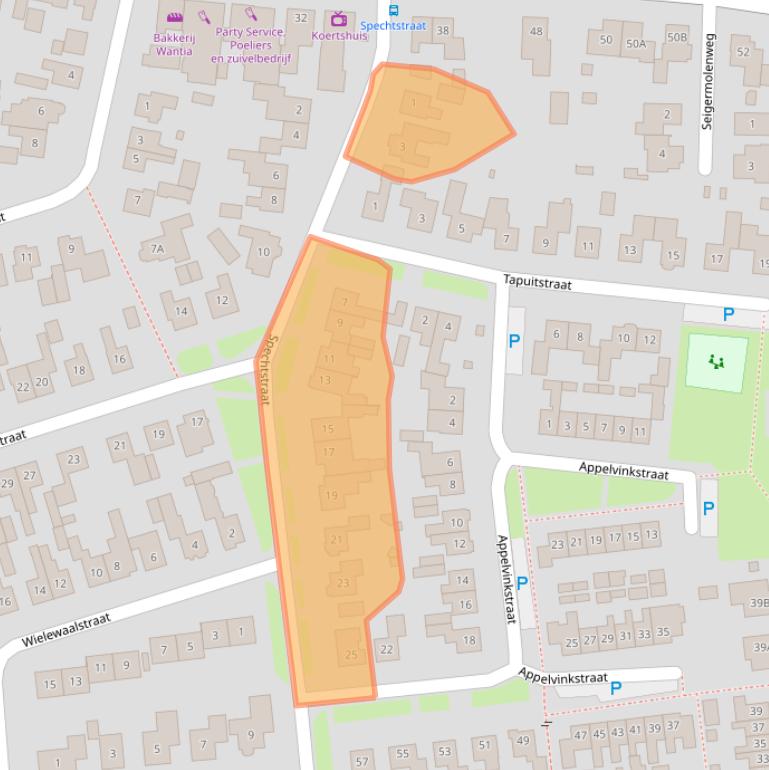 Kaart van postcodegebied 7587BB.