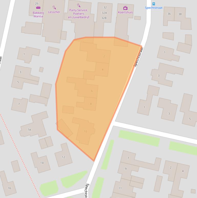 Kaart van postcodegebied 7587BC.