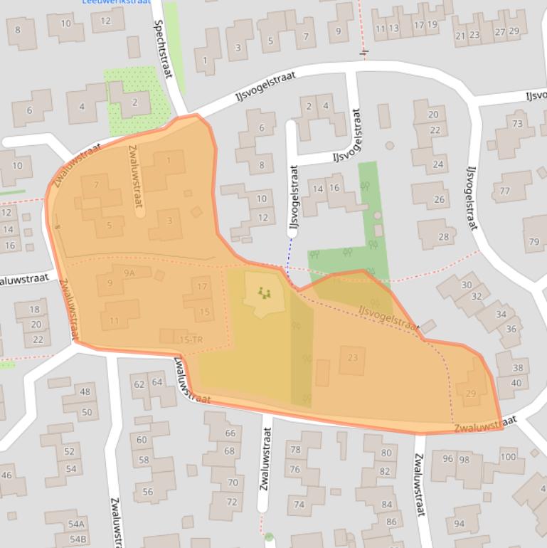 Kaart van postcodegebied 7587BK.