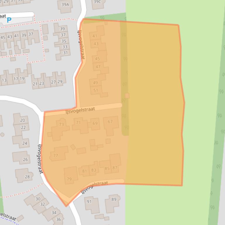 Kaart van postcodegebied 7587BN.
