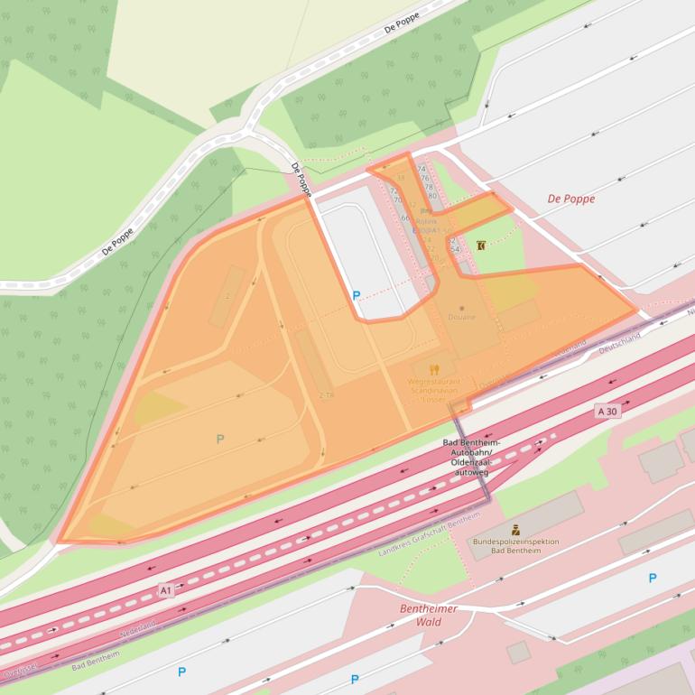Kaart van postcodegebied 7587GA.