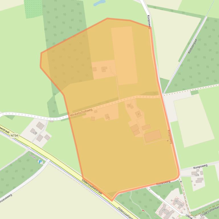 Kaart van postcodegebied 7587GC.