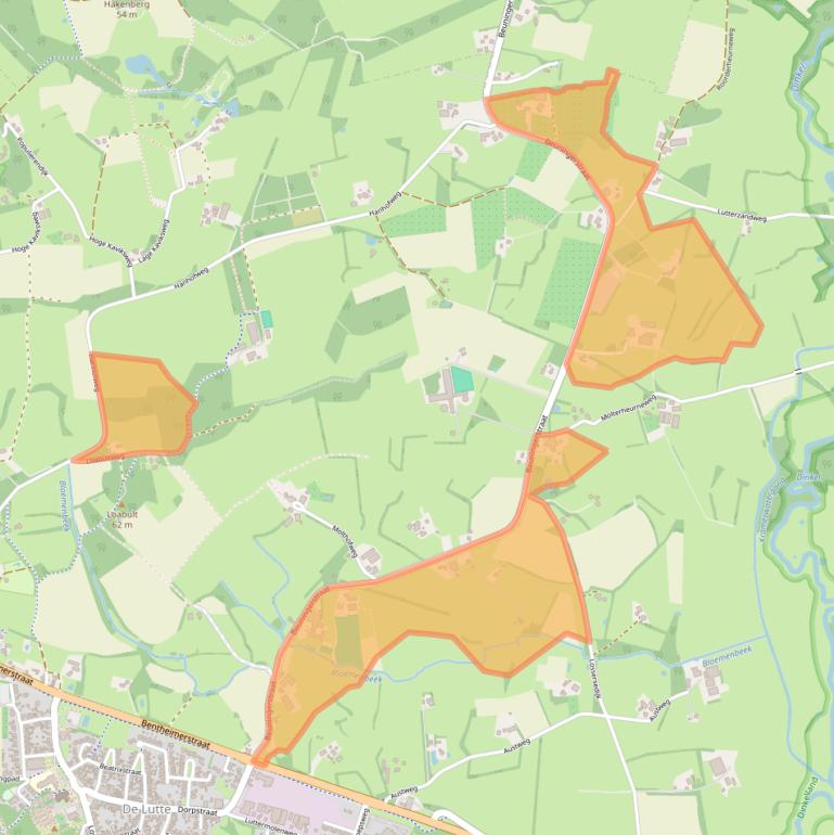 Kaart van postcodegebied 7587LD.
