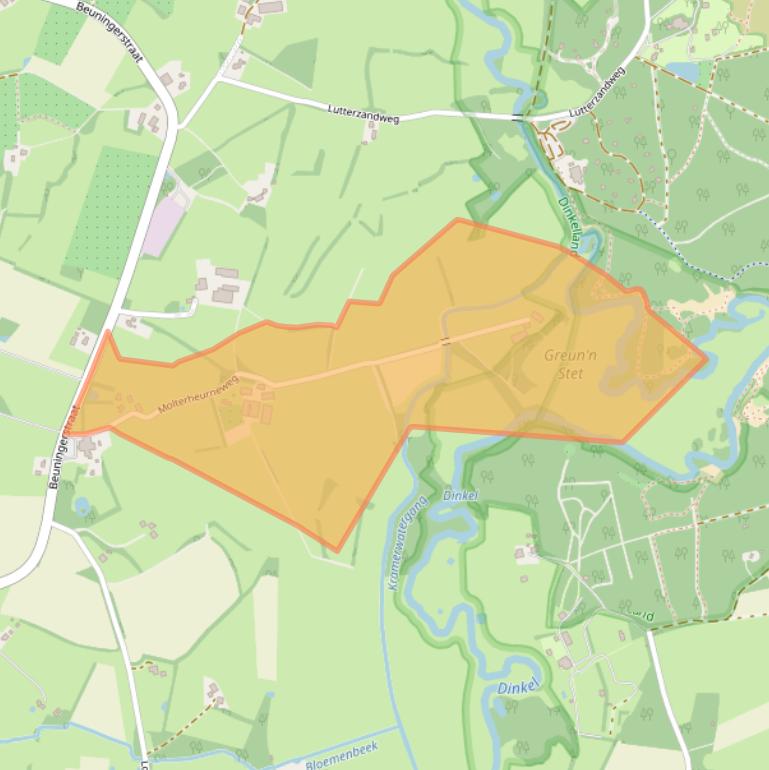 Kaart van postcodegebied 7587LG.