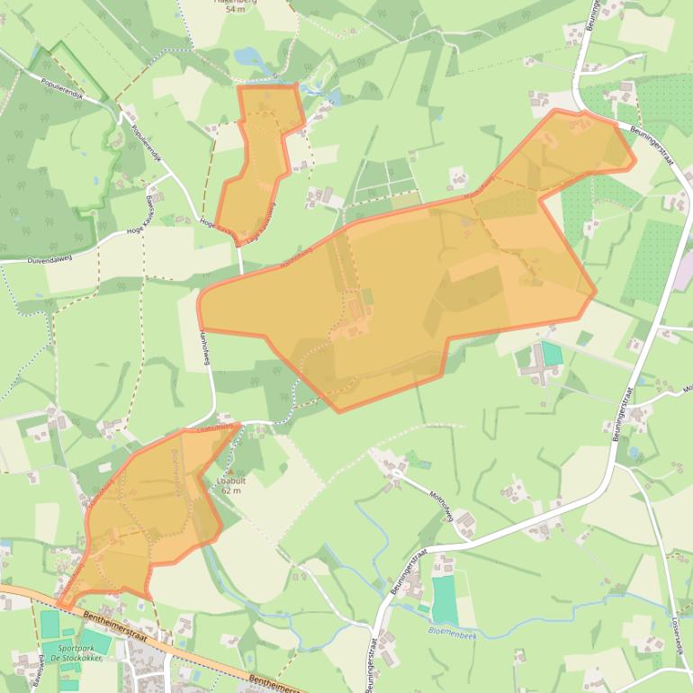 Kaart van postcodegebied 7587LL.