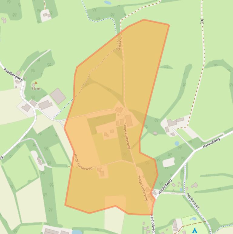 Kaart van postcodegebied 7587LM.