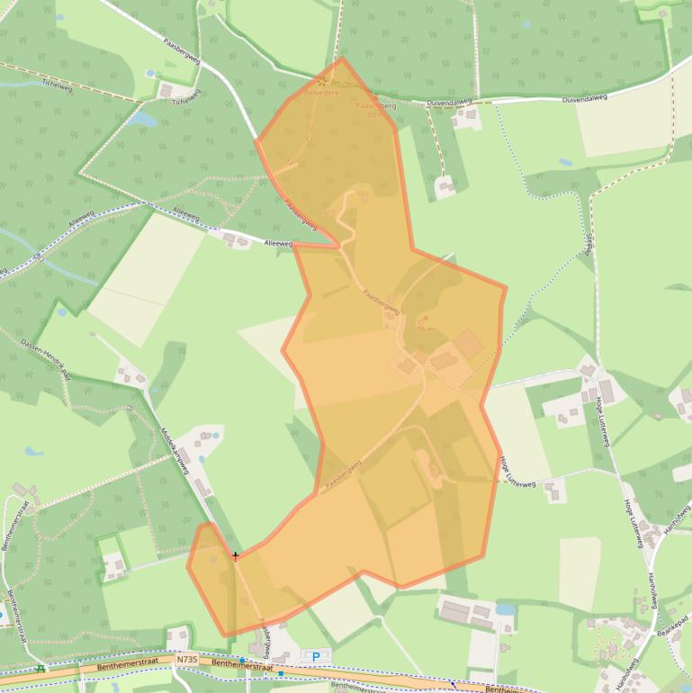 Kaart van postcodegebied 7587LW.