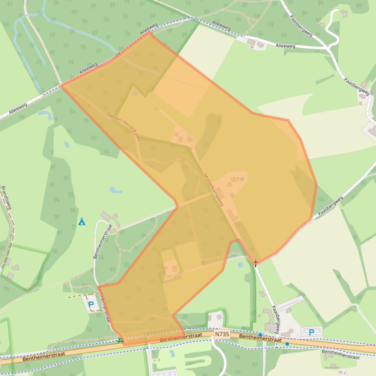 Kaart van postcodegebied 7587ML.