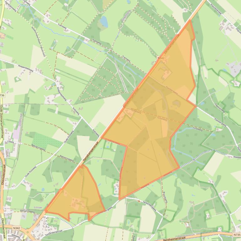 Kaart van postcodegebied 7587NB.