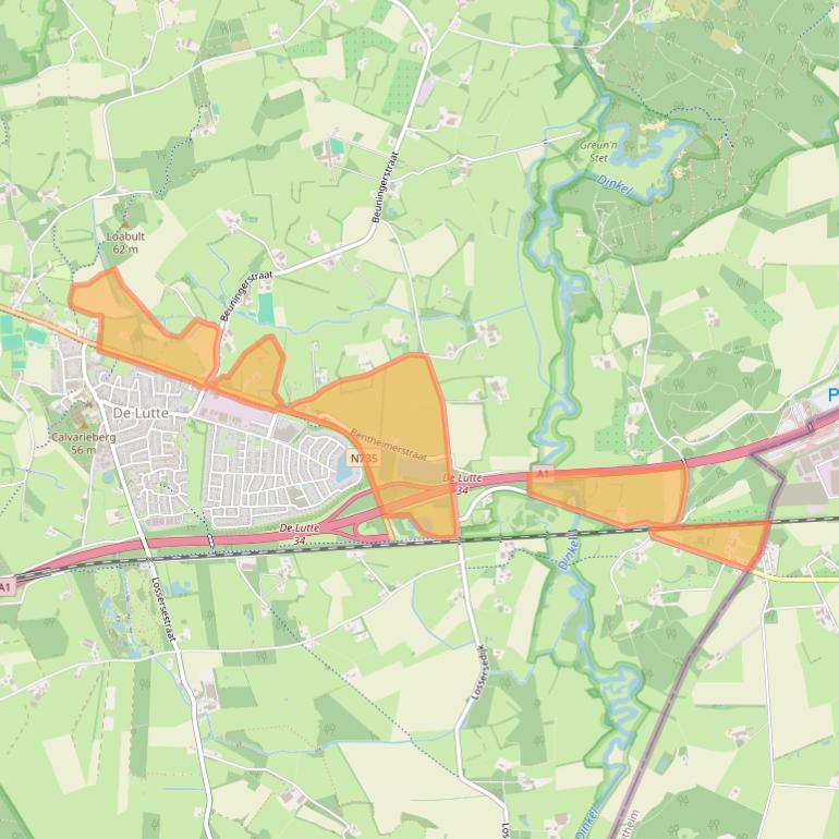 Kaart van postcodegebied 7587NG.