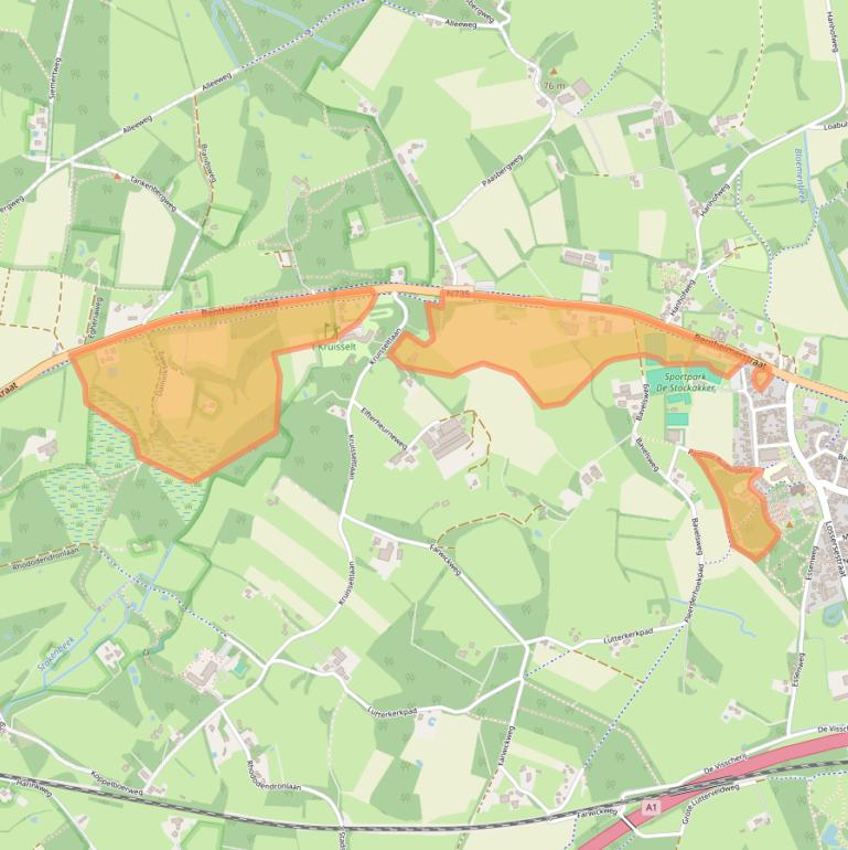 Kaart van postcodegebied 7587NH.