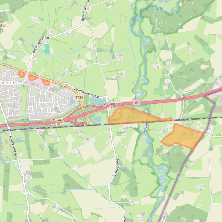 Kaart van postcodegebied 7587NJ.