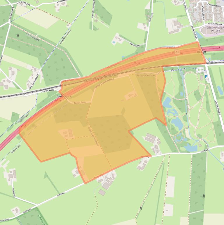 Kaart van postcodegebied 7587PA.