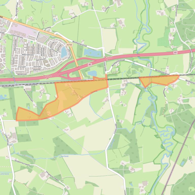 Kaart van postcodegebied 7587PC.