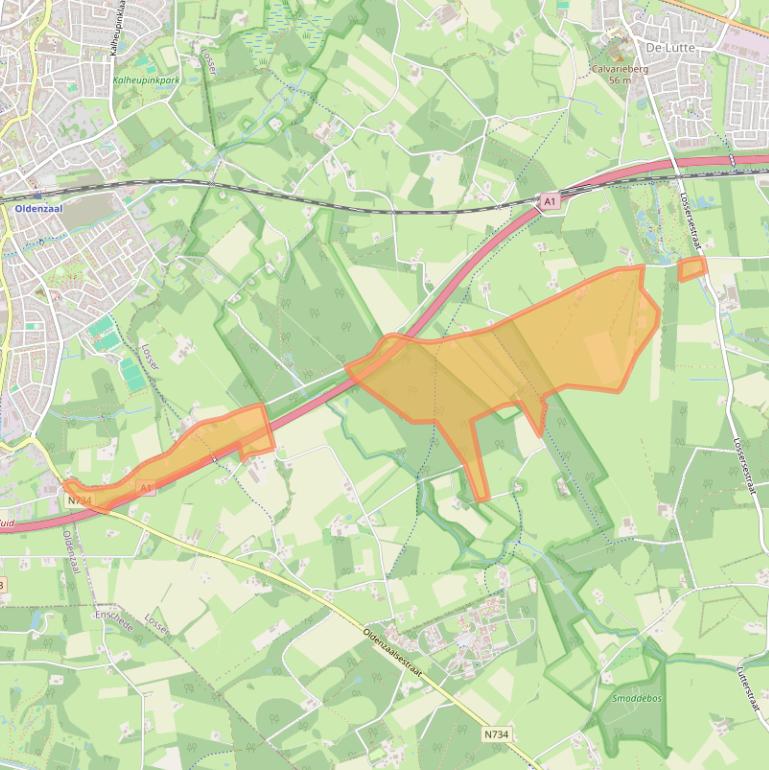 Kaart van postcodegebied 7587PD.