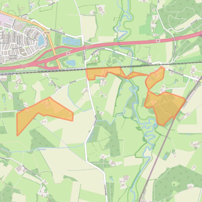 Kaart van postcodegebied 7587PE.