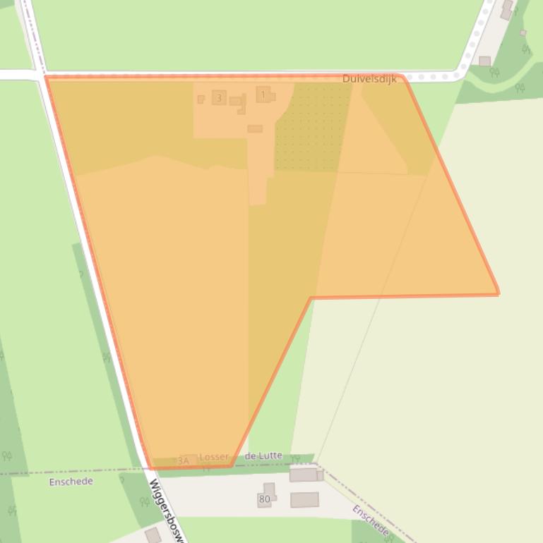 Kaart van postcodegebied 7587PH.