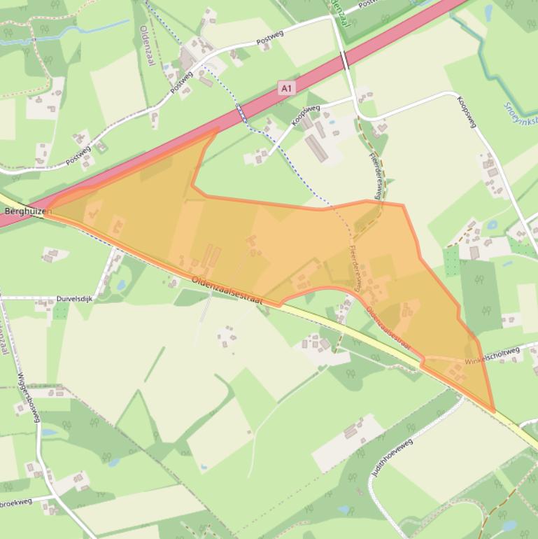 Kaart van postcodegebied 7587PK.