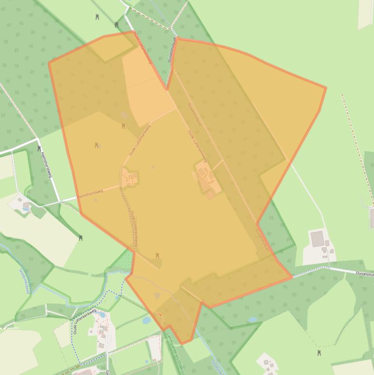Kaart van postcodegebied 7587PN.