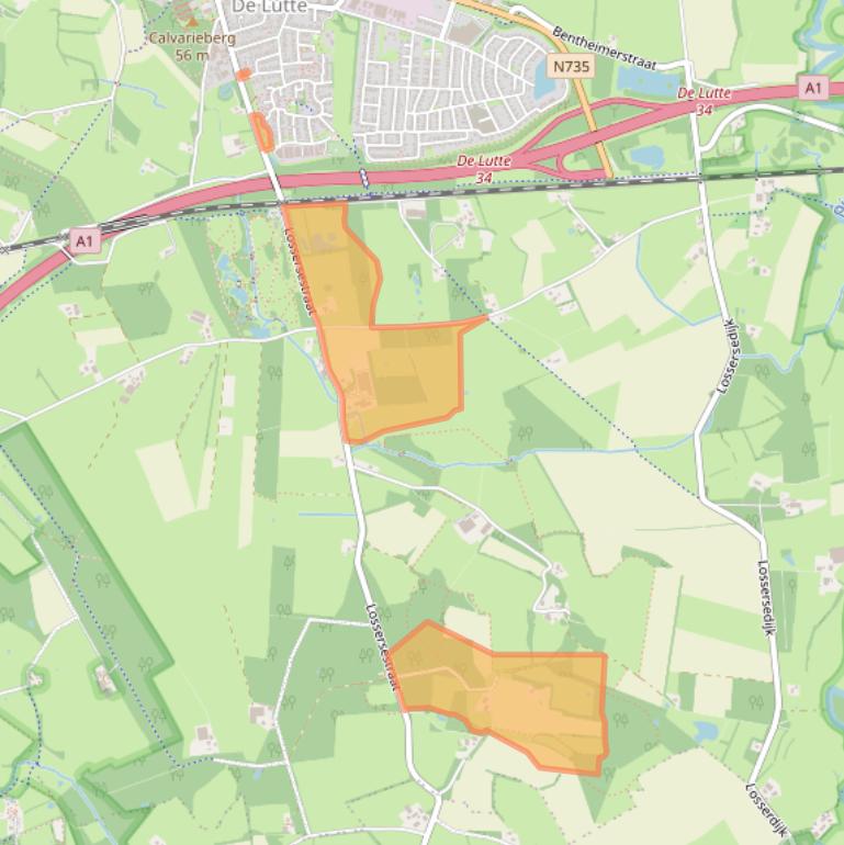 Kaart van postcodegebied 7587PW.