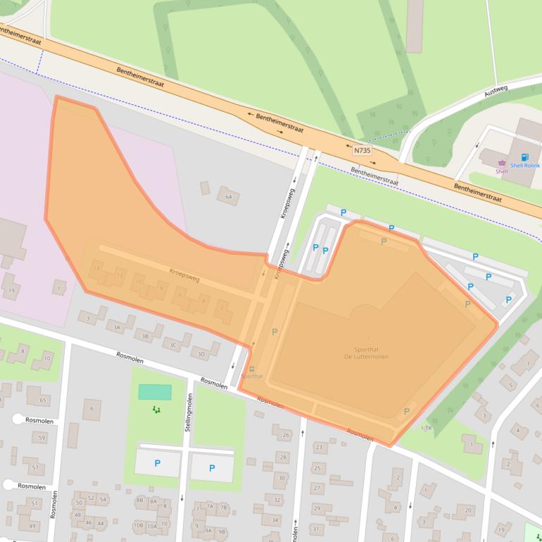 Kaart van postcodegebied 7587RJ.