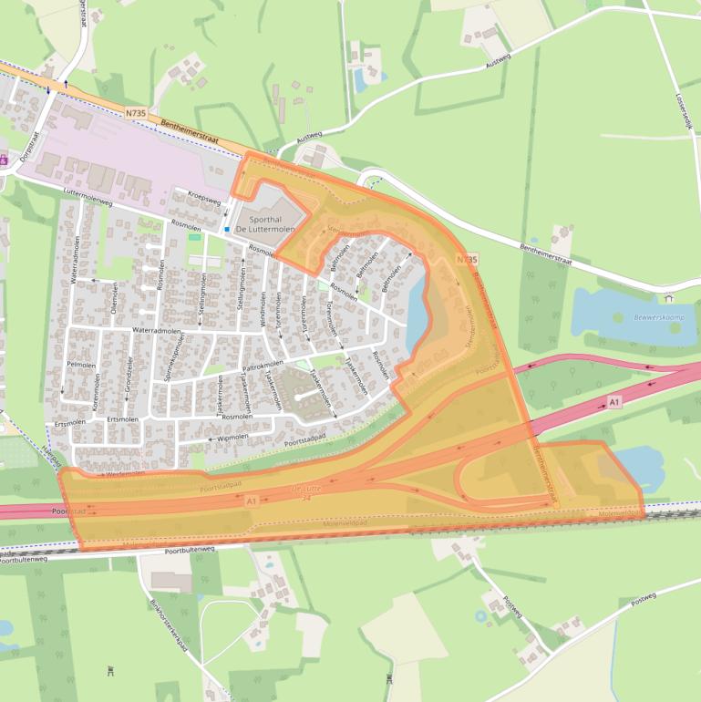 Kaart van postcodegebied 7587RK.