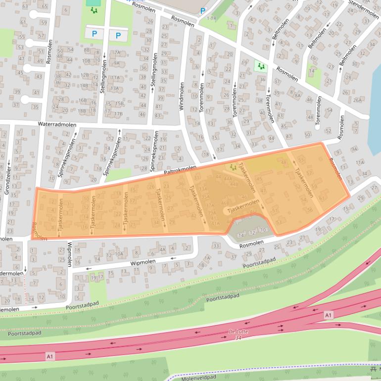Kaart van postcodegebied 7587RM.