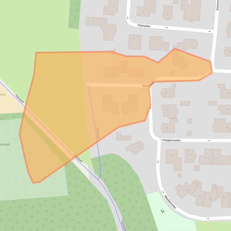 Kaart van postcodegebied 7587SK.