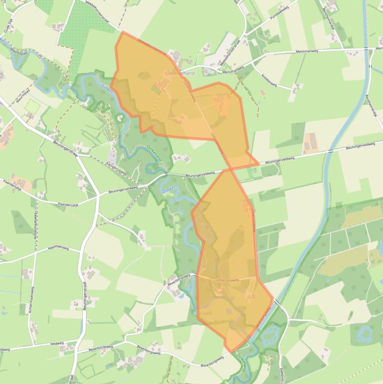 Kaart van postcodegebied 7588PB.