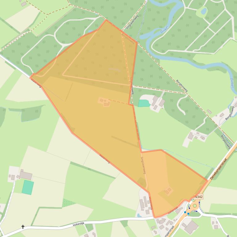 Kaart van postcodegebied 7588PP.