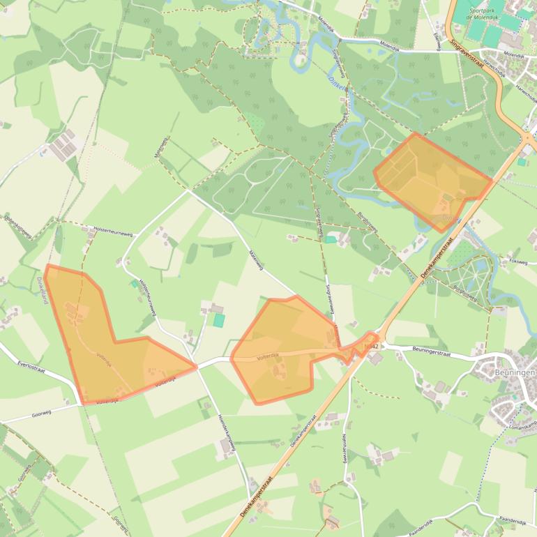 Kaart van postcodegebied 7588PS.