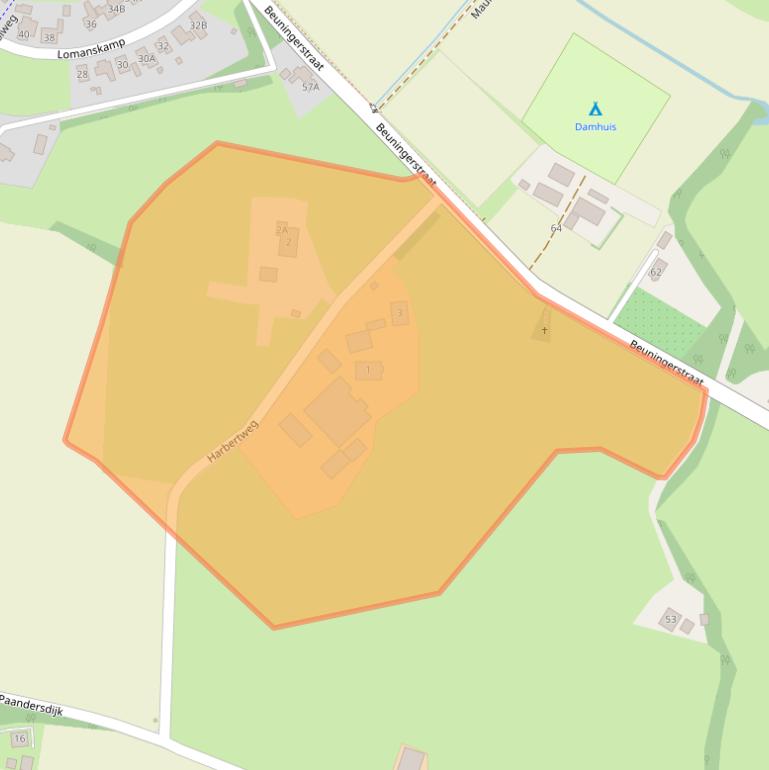 Kaart van postcodegebied 7588RD.