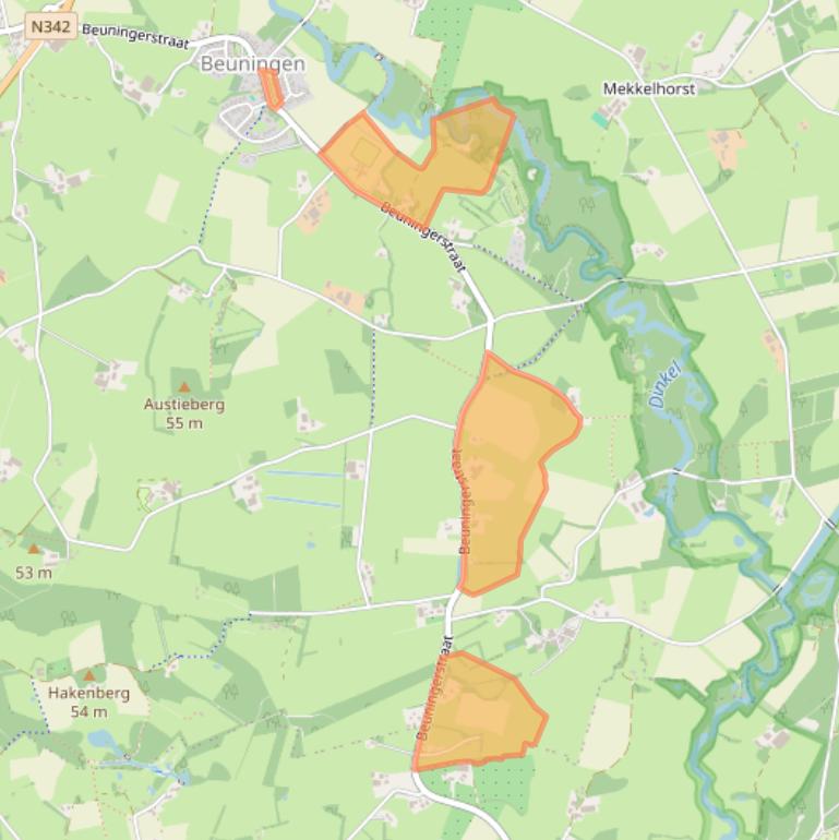 Kaart van postcodegebied 7588RH.