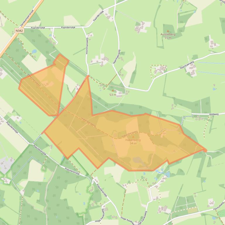 Kaart van postcodegebied 7588RM.