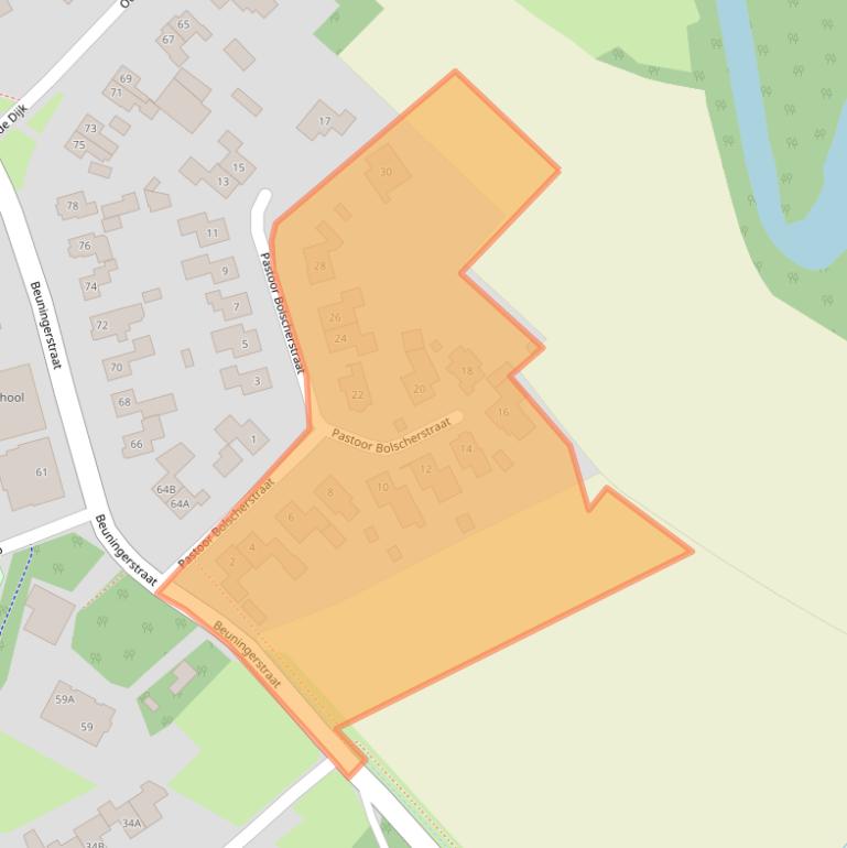 Kaart van postcodegebied 7588RS.