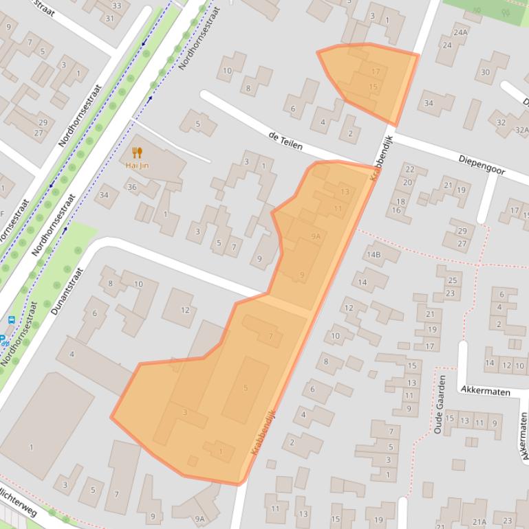 Kaart van postcodegebied 7591AW.