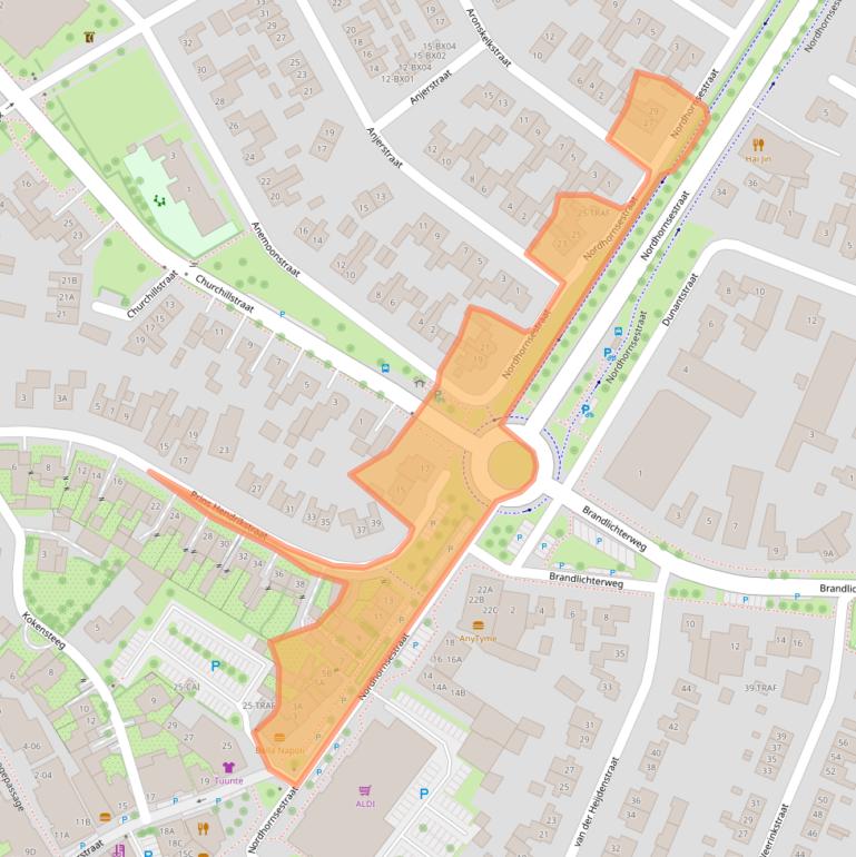 Kaart van postcodegebied 7591BC.