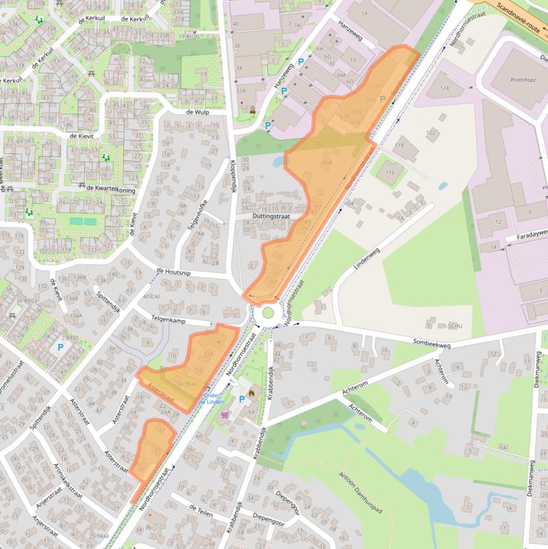 Kaart van postcodegebied 7591BD.