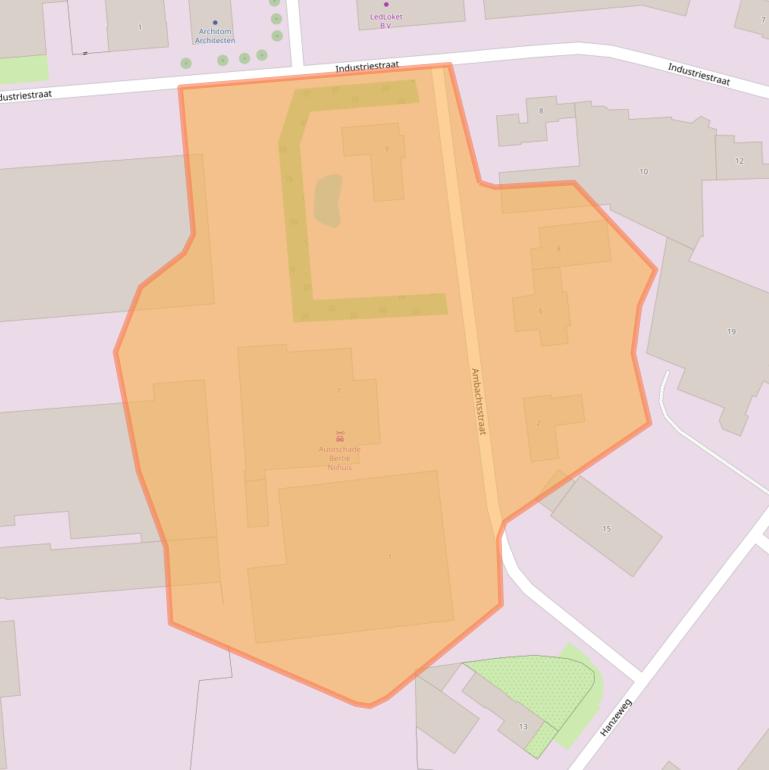 Kaart van postcodegebied 7591BE.