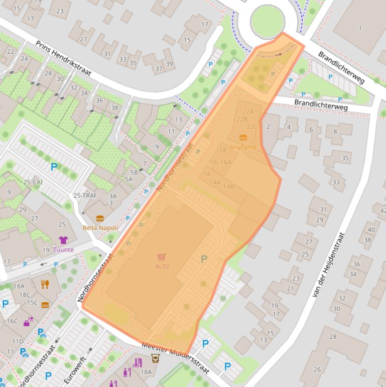 Kaart van postcodegebied 7591BG.