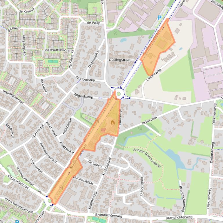 Kaart van postcodegebied 7591BH.
