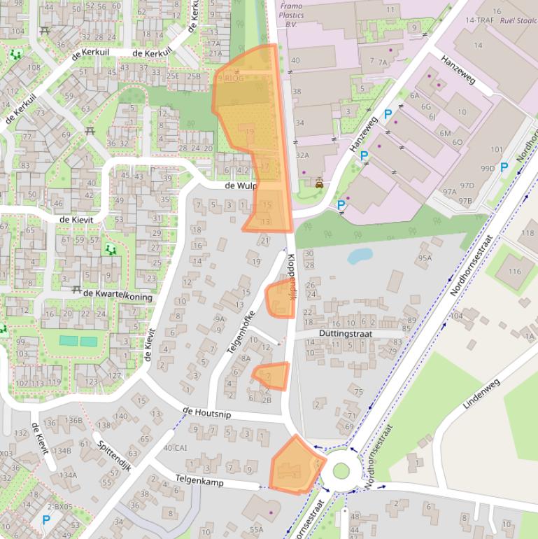 Kaart van postcodegebied 7591BP.