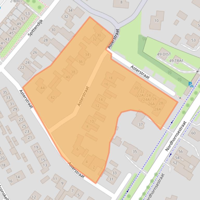 Kaart van postcodegebied 7591CB.