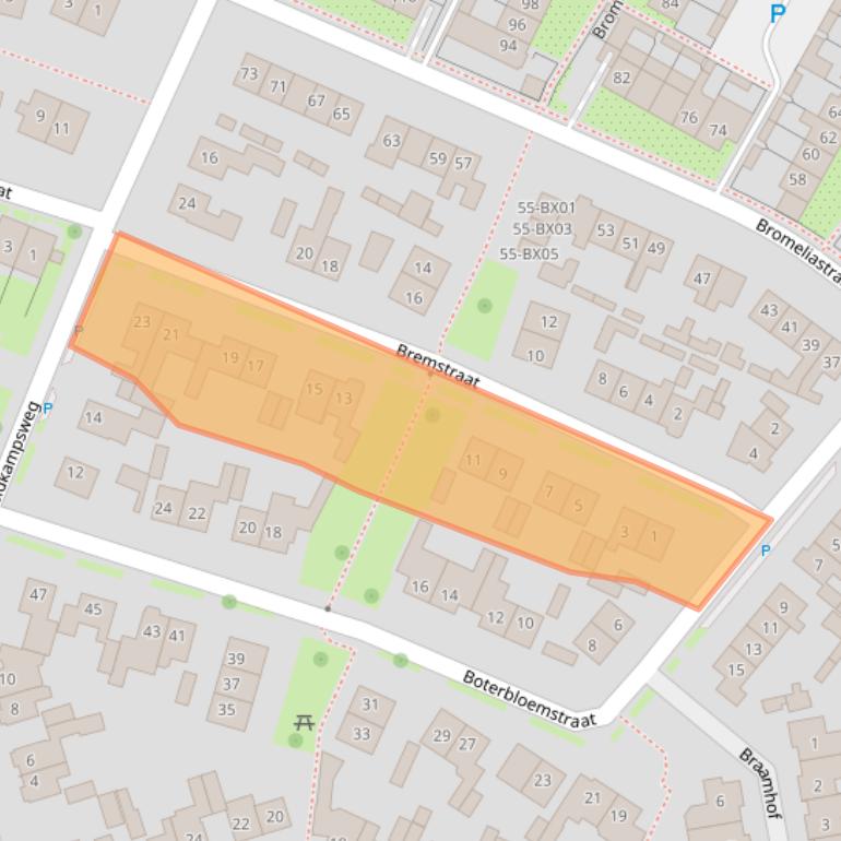 Kaart van postcodegebied 7591CN.