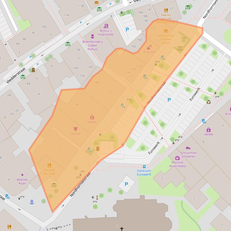 Kaart van postcodegebied 7591DE.