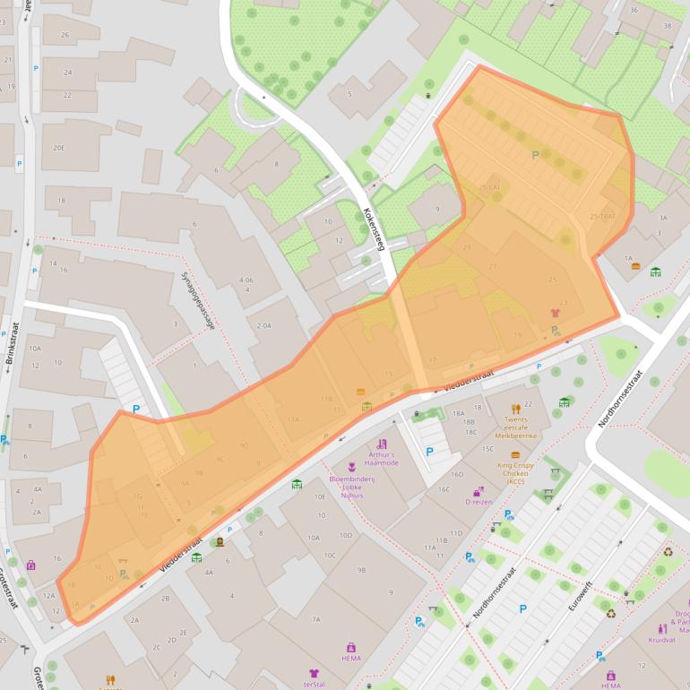 Kaart van postcodegebied 7591DH.