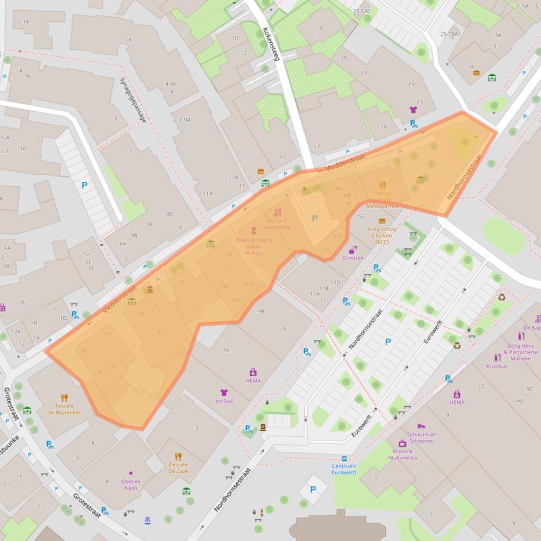 Kaart van postcodegebied 7591DJ.