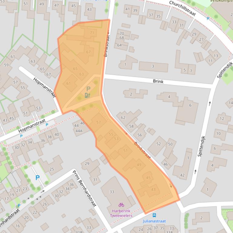 Kaart van postcodegebied 7591DN.