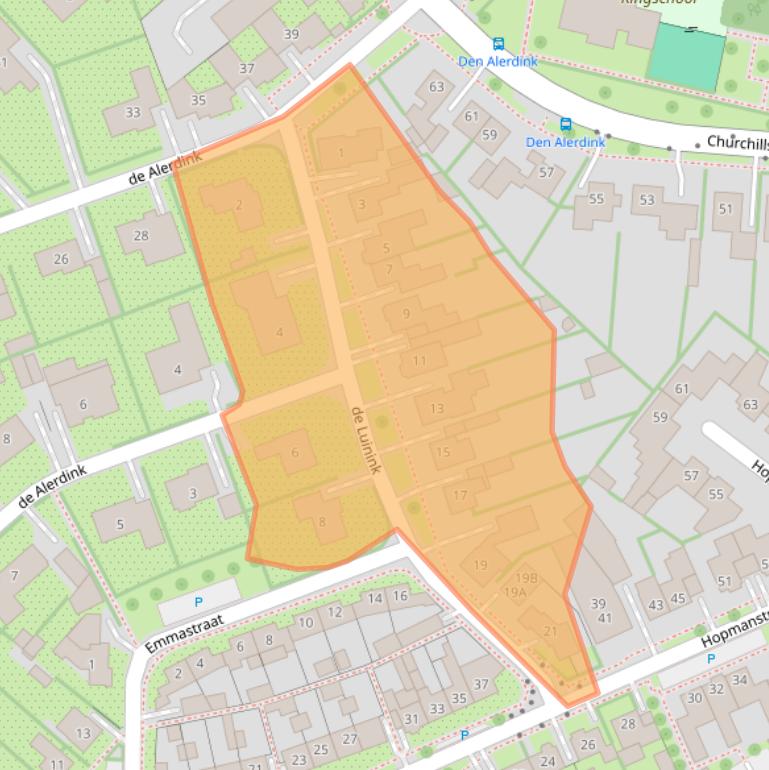 Kaart van postcodegebied 7591DV.