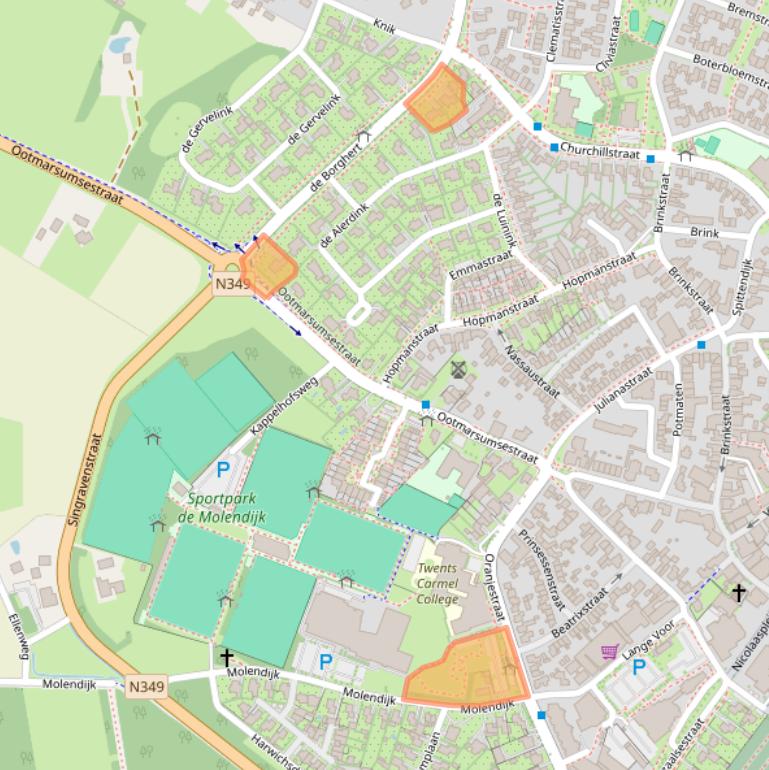 Kaart van postcodegebied 7591DW.